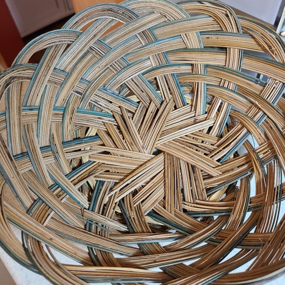 Round Wicker Basket 11 Inch Diameter. 3 Inch Tall. - Picture 8 of 13